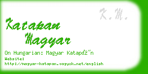 katapan magyar business card
